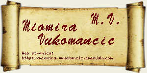 Miomira Vukomančić vizit kartica